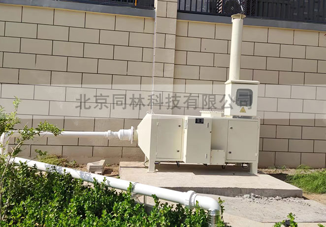 某公司光+臭氧除臭一(yī)體化裝置現場